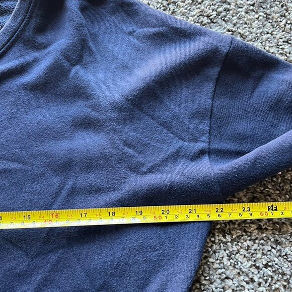 Athleta Sweatshirt Womens Small Navy Blue Long Sleeve Pullover Zipper Details - Picture 6 of 7